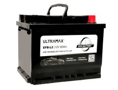 UltraMax 12V 60Ah Start-Stop EFB Battery