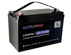 Ultramax LI314-12PRIBLU, 12v 314Ah Lithium Iron Phosphate (LiFePO4) battery With Bluetooth Energy Monitor